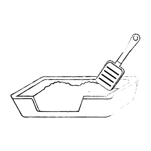 猫沙盒与铲子 — 图库矢量图片