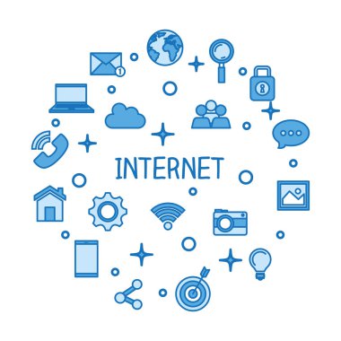 internet kavramı wifi conncetion medya ağ simgeleri teknoloji