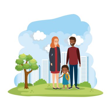 kız karakterleri ile ırklararası anne çift