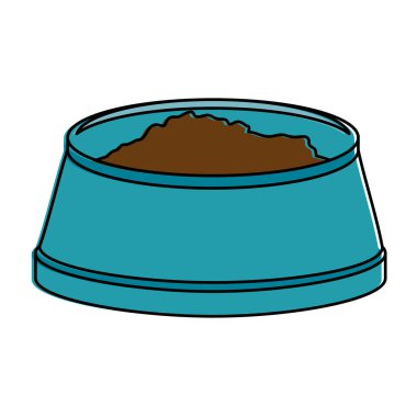 çanak evde beslenen hayvan izole simgesi