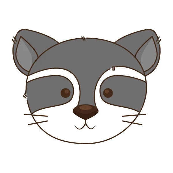 Cute and adorable raccoon character — Stock Vector