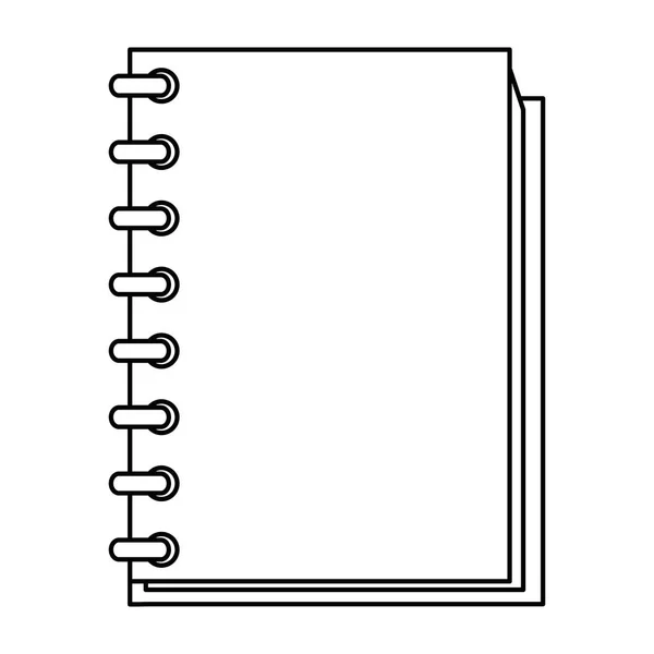 Notebook ícone de educação escolar — Vetor de Stock