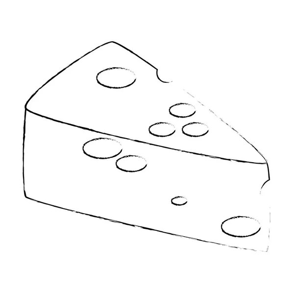 Сыр кусок здоровой пищи — стоковый вектор