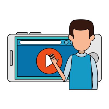 akıllı telefon ve medya oynatıcı ile adam öğretim