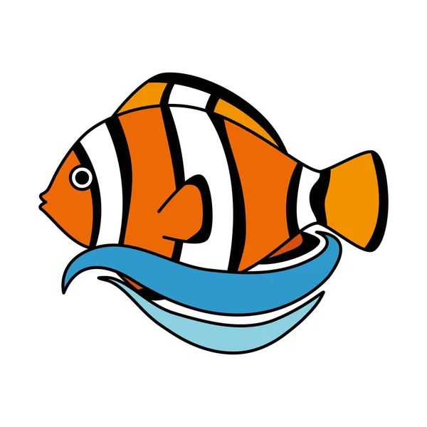 Ícone bonito peixe ornamental —  Vetores de Stock