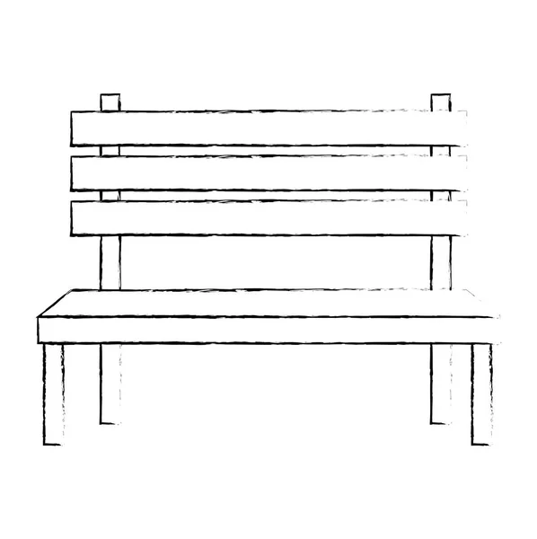 Park trä stol ikon — Stock vektor