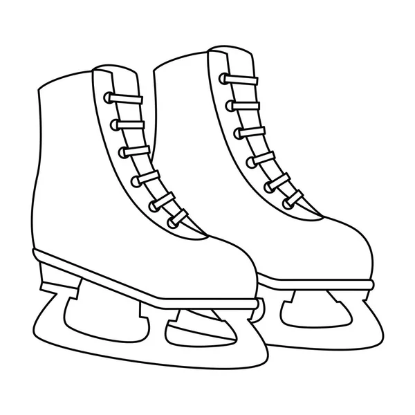 Patines de hielo icono aislado — Vector de stock