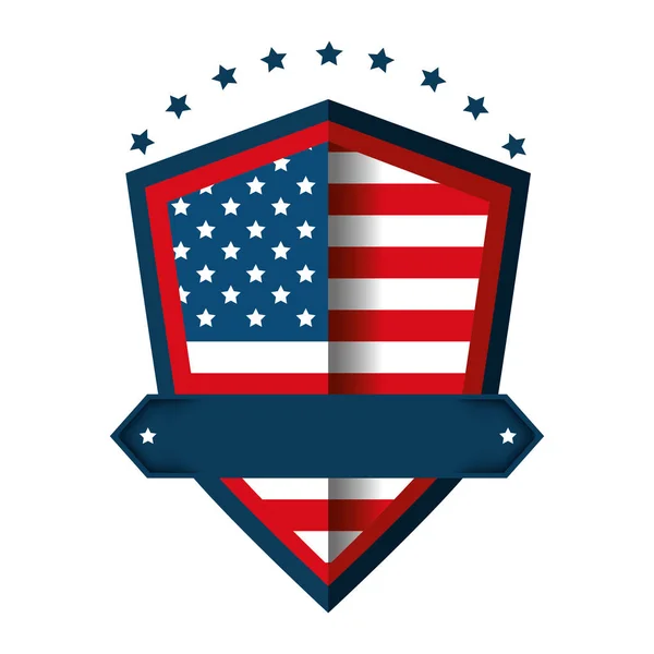 Estados Unidos da América escudo emblemático —  Vetores de Stock