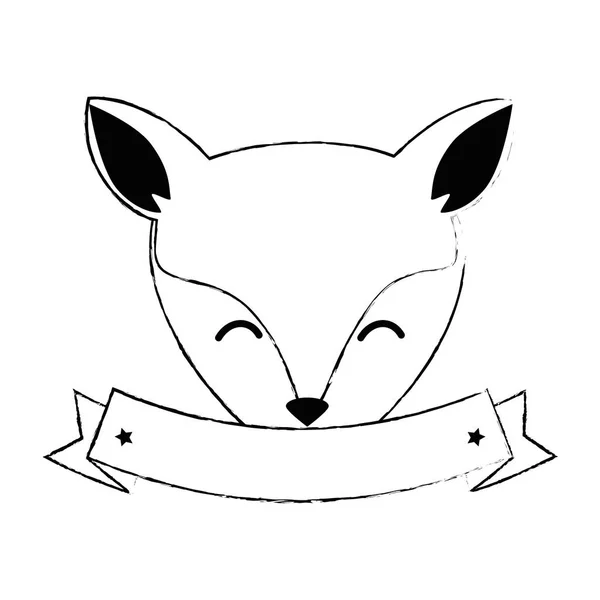 Wild canadian fox head — Stock Vector