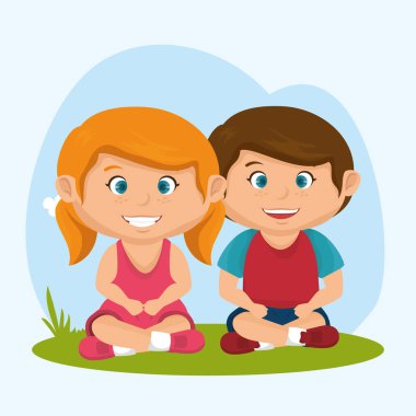 sevimli küçük çocuklar karakter