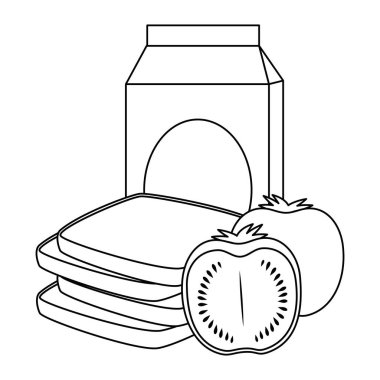 domates ile süt kutusu paketi