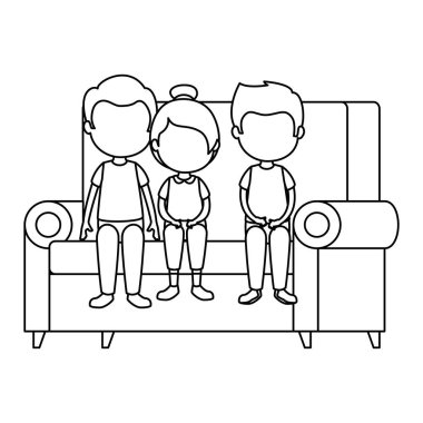 kanepe karakterleri sevimli ve küçük çocuklar