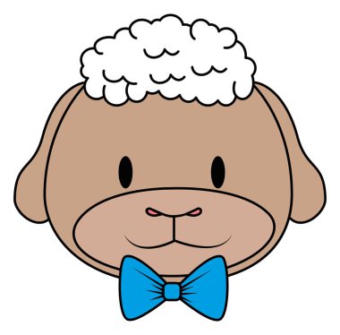 sevimli ve sevimli koyun karakteri