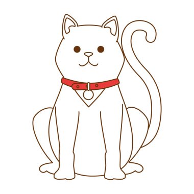 sevimli kedi maskotu karakteri