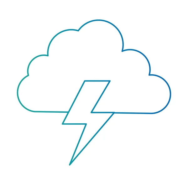 Wolken weer met stralen — Stockvector