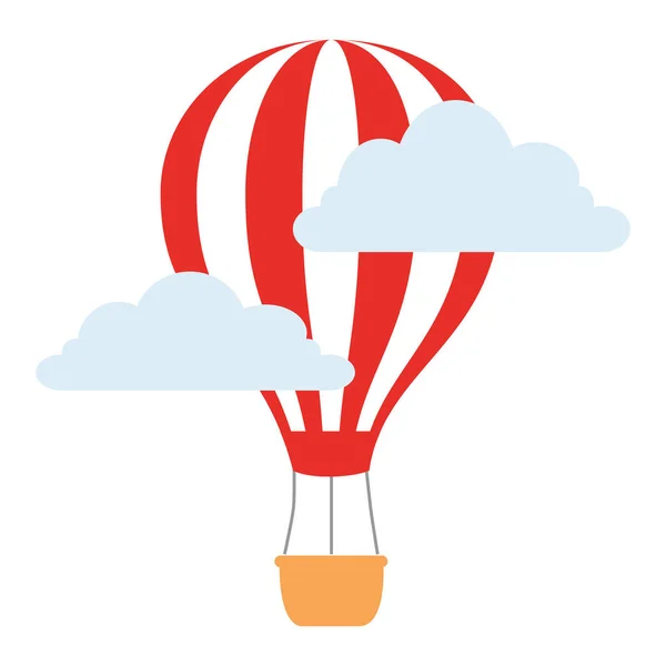 Létající balon vzduch horký — Stockový vektor