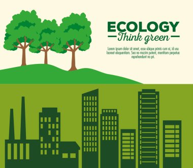 banner with ecology sustainable and environment protection clipart