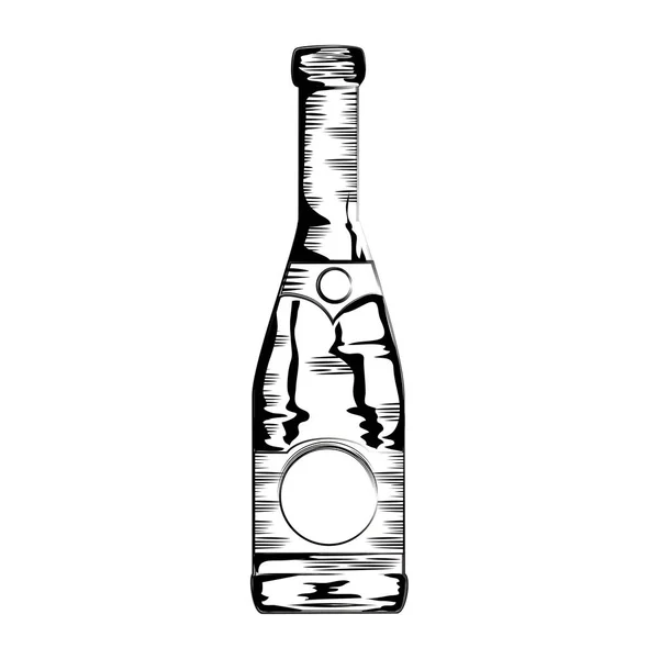 Wine bottle silhouette icon — Stock Vector