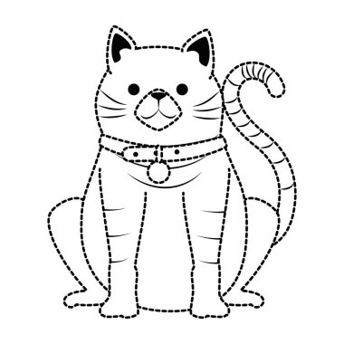 sevimli kedi maskotu karakteri