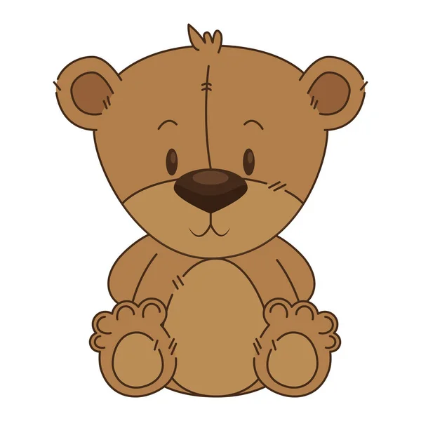 Aranyos és imádnivaló medve Teddy Character — Stock Vector