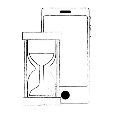 kum saati simgesi ile akıllı telefon