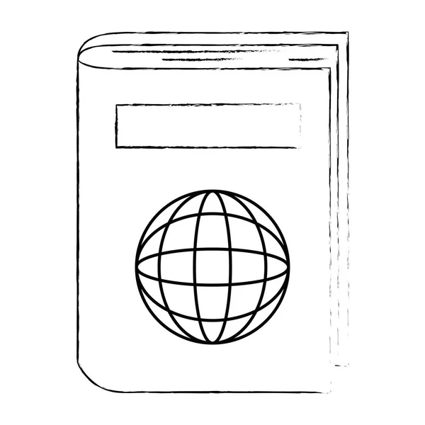 パスポート ドキュメント分離アイコン — ストックベクタ