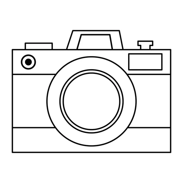 Cámara fotográfica icono aislado — Vector de stock