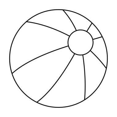 plaj balon izole simgesi