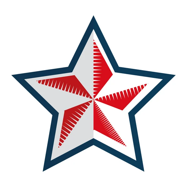 Estados Unidos de América emblema, con forma de estrella — Archivo Imágenes Vectoriales