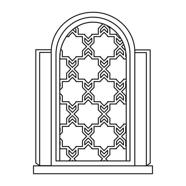 Окно иконки храма — стоковый вектор