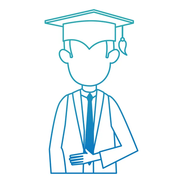 Student studeerde avatar karakter — Stockvector