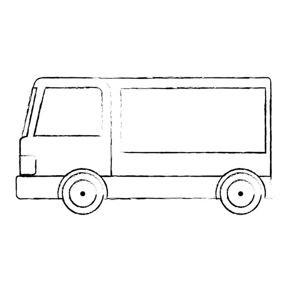 Υπηρεσία παράδοσης φορτηγό απομονωμένο εικονίδιο — Διανυσματικό Αρχείο