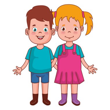 mutlu küçük çift karakterler