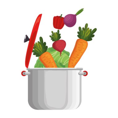 mutfak tenceresinde pişirme sebze