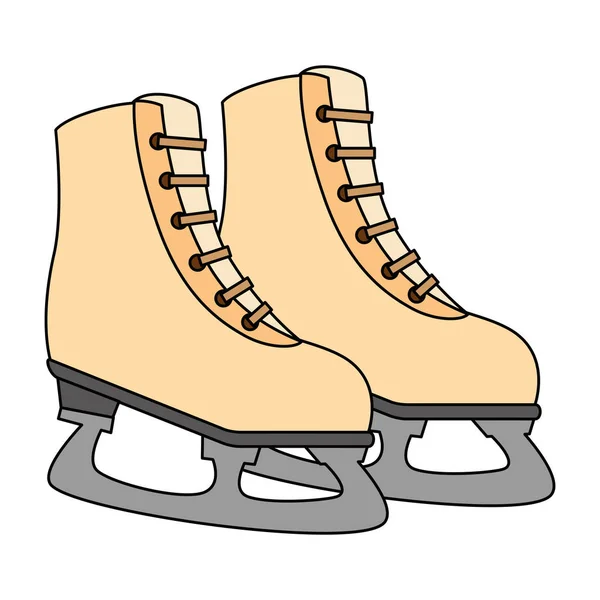 Ijs schaatsen geïsoleerd icoon — Stockvector
