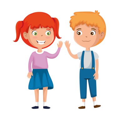 küçük çocuklar çift karakter