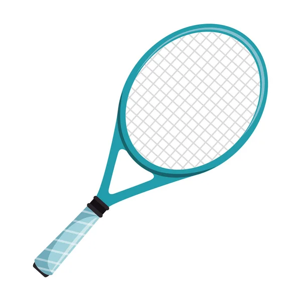 Raqueta de tenis icono aislado — Vector de stock