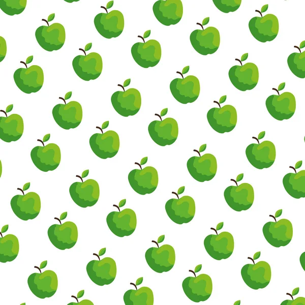 Pomme fraîche motif fond — Image vectorielle