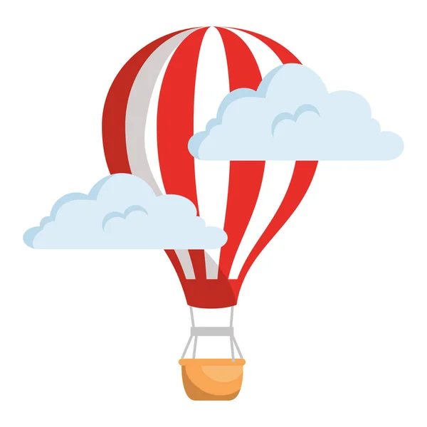 Montgolfière air chaud vol — Image vectorielle