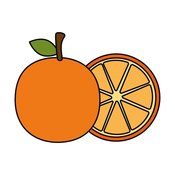 Čerstvé pomeranče, ikona — Stockový vektor