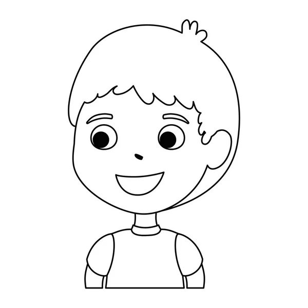 Pequeño niño hijo carácter — Vector de stock