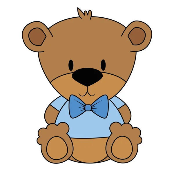 Aranyos és imádnivaló medve Teddy Character — Stock Vector