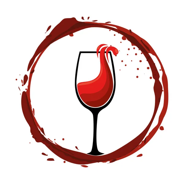 Copas de vino siluetas icono — Vector de stock