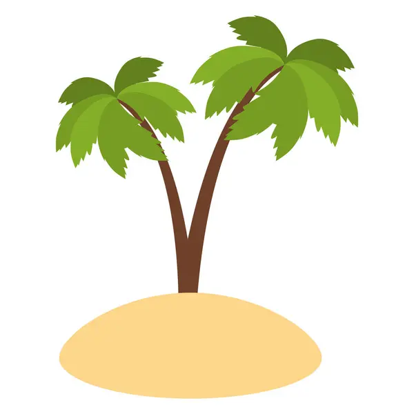 Arbre palmiers icône isolée — Image vectorielle
