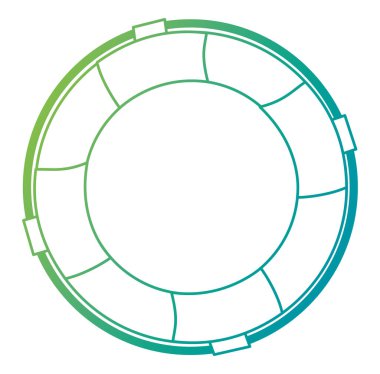 float cankurtaran izole simgesi