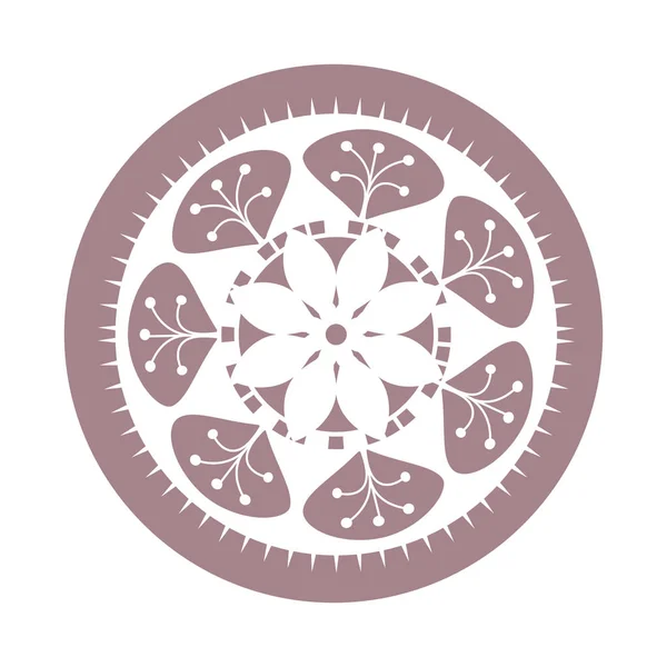 Buntes und rundes Mandala — Stockvektor