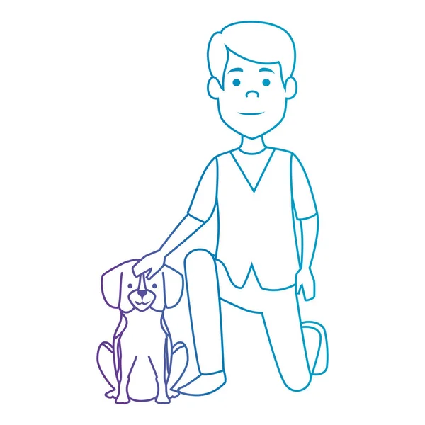 Veterinario médico con carácter avatar perro — Vector de stock