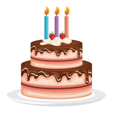 lezzetli kek kutlama ile çanak