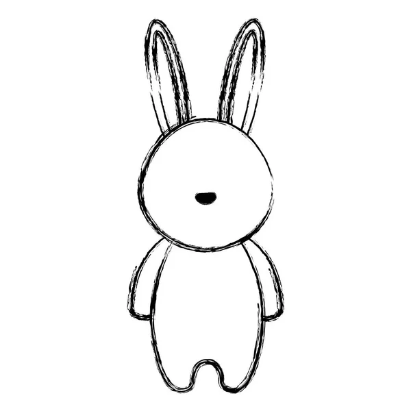 Mignon lapin tendre caractère — Image vectorielle