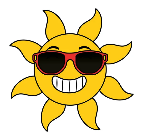 Sol de verano con gafas de sol — Archivo Imágenes Vectoriales